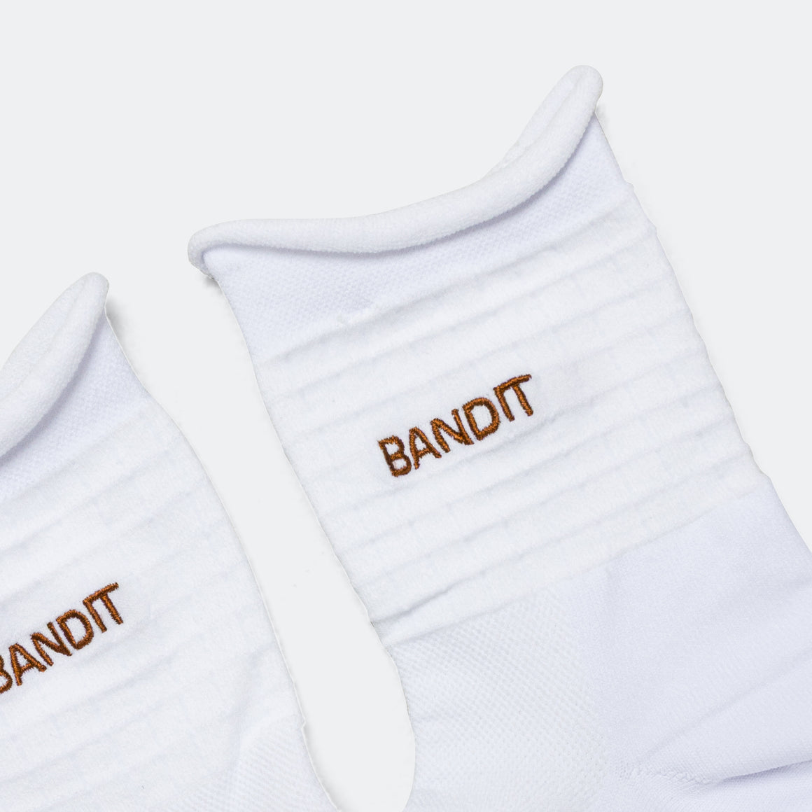 Bandit Running - Grid Knit Run Socks 2 Pack - White/Baked Clay - Up There Athletics
