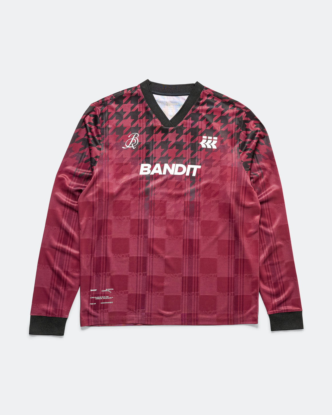 Bandit Running - Jacquard Footy Run Long Sleeve - Fig Print - Up There Athletics