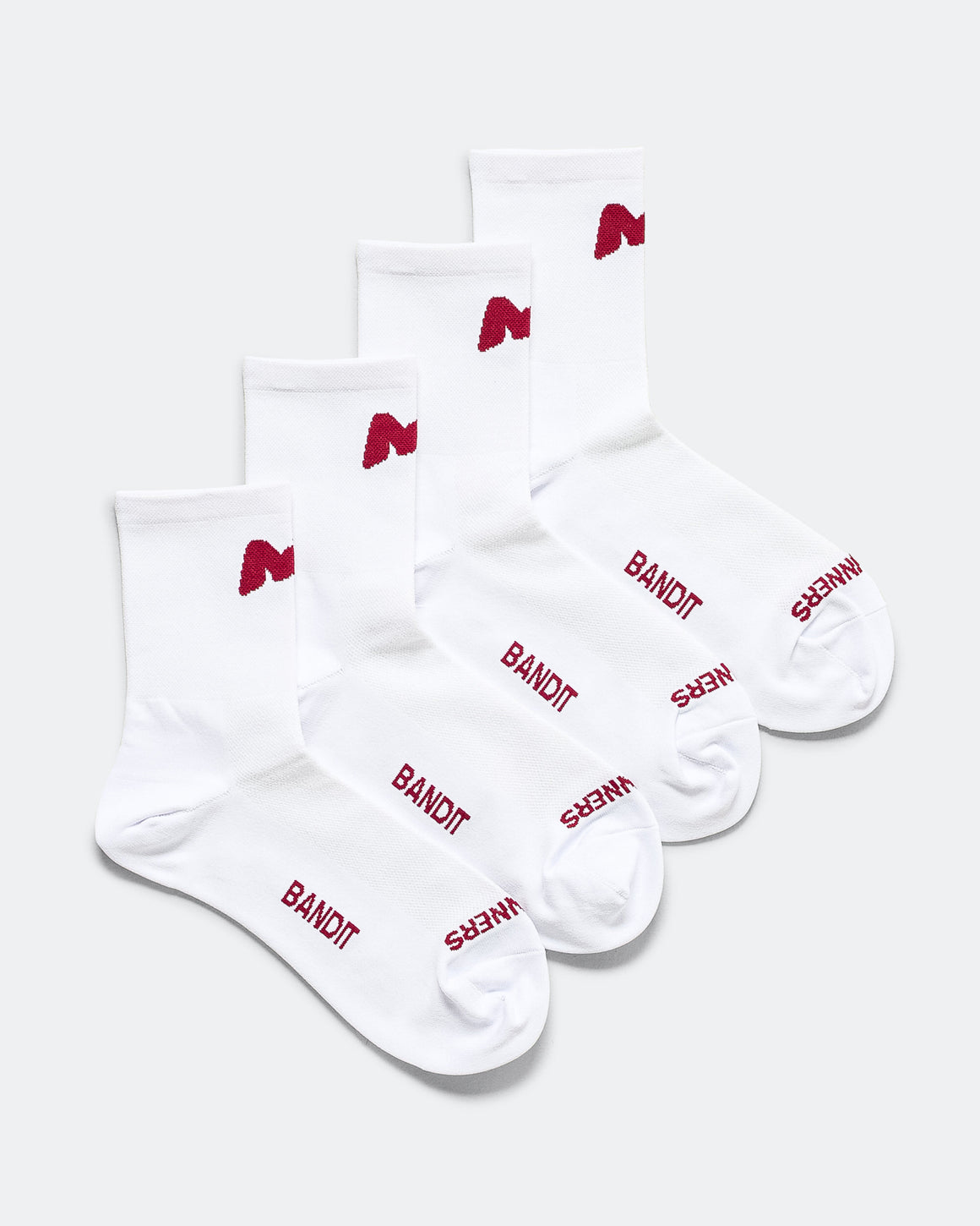 Bandit Running - Lite Run Graffiti NY Socks 2 Pack - White/Berry - Up There Athletics