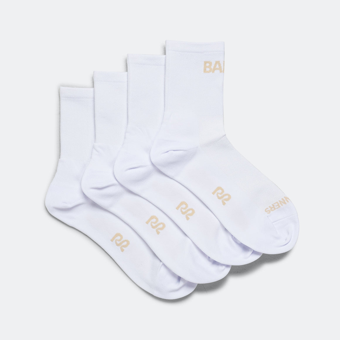 Bandit Running - Lite Run Socks 2 Pack - White/Cocoa - Up There Athletics