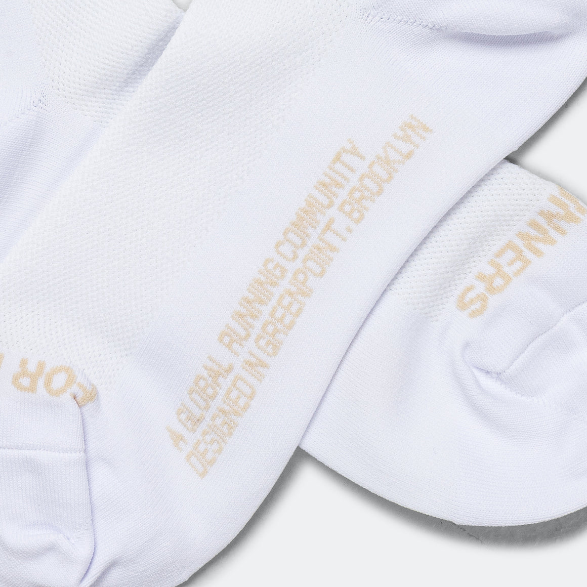 Bandit Running - Lite Run Socks 2 Pack - White/Cocoa - Up There Athletics