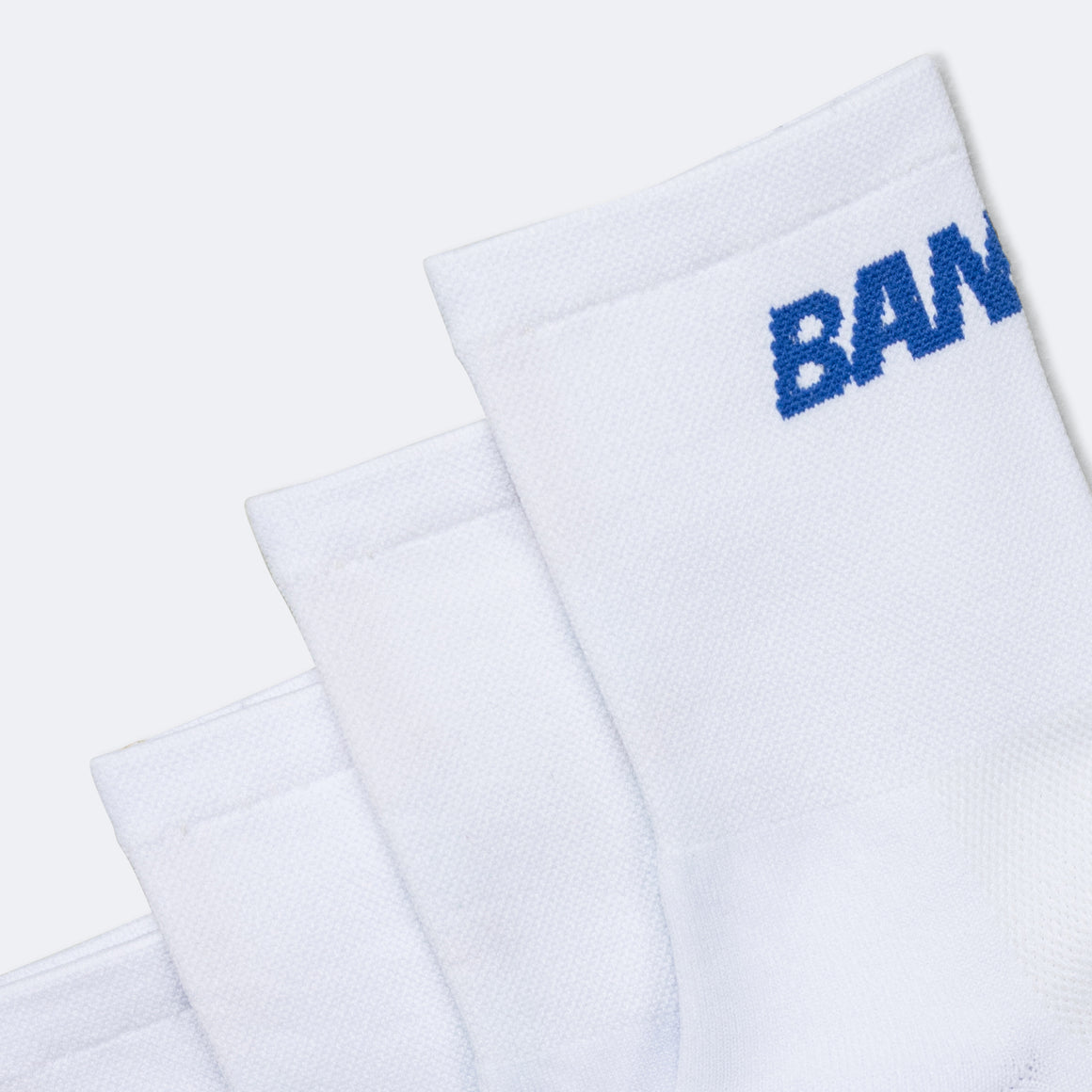 Bandit Running - Lite Run Socks 2 Pack - White/Deep Peri Blue - Up There Athletics