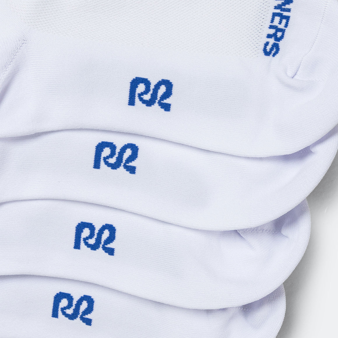Bandit Running - Lite Run Socks 2 Pack - White/Deep Peri Blue - Up There Athletics
