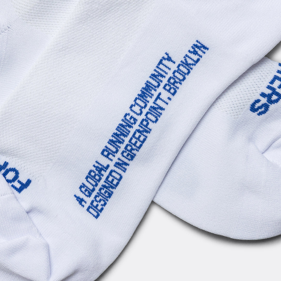Bandit Running - Lite Run Socks 2 Pack - White/Deep Peri Blue - Up There Athletics