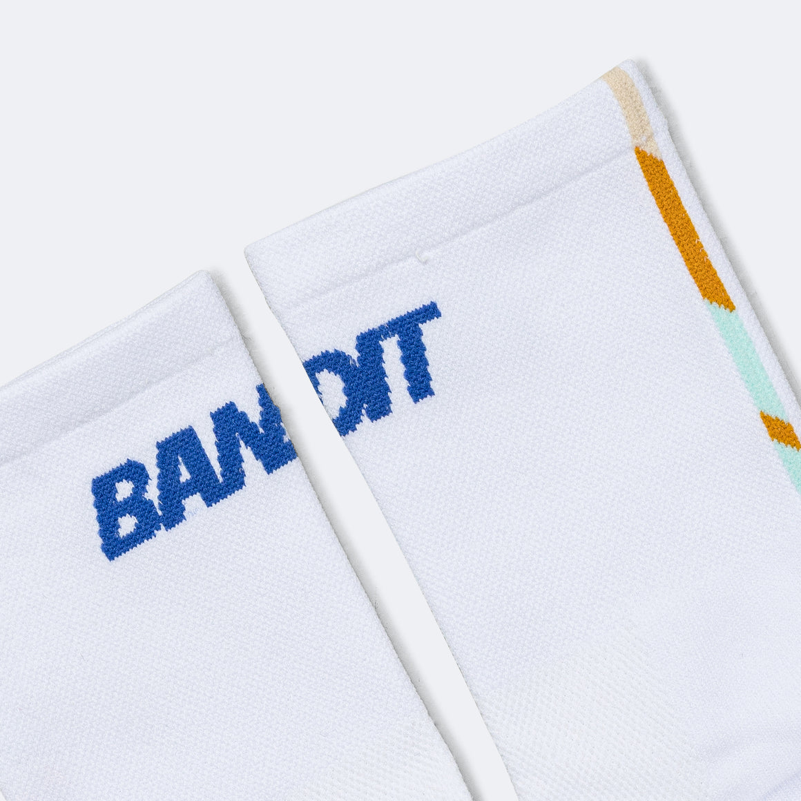 Bandit Running - Lite Run Socks 2 Pack - White/Deep Peri Blue - Up There Athletics