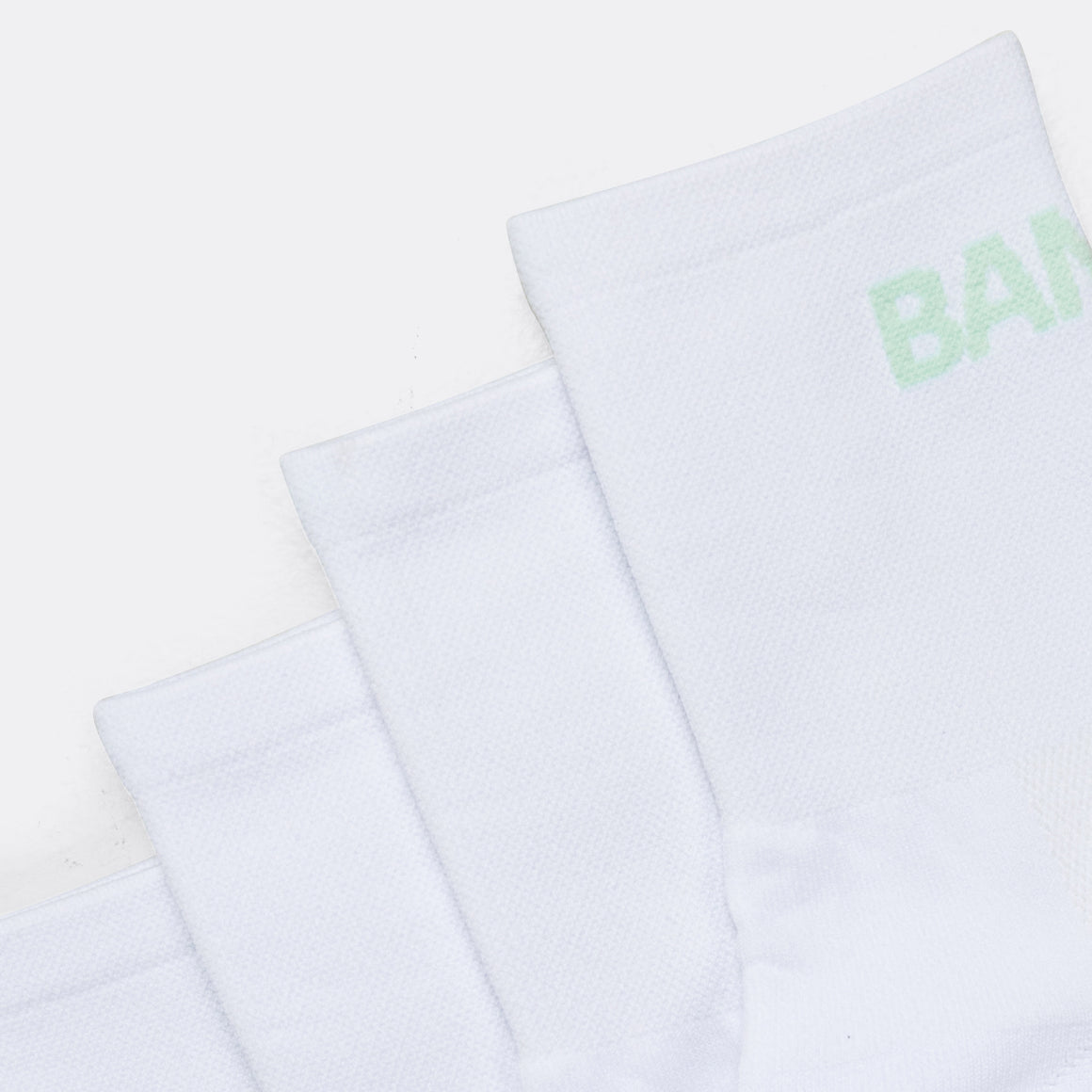 Bandit Running - Lite Run Socks 2 Pack - White/Minty Blue - Up There Athletics
