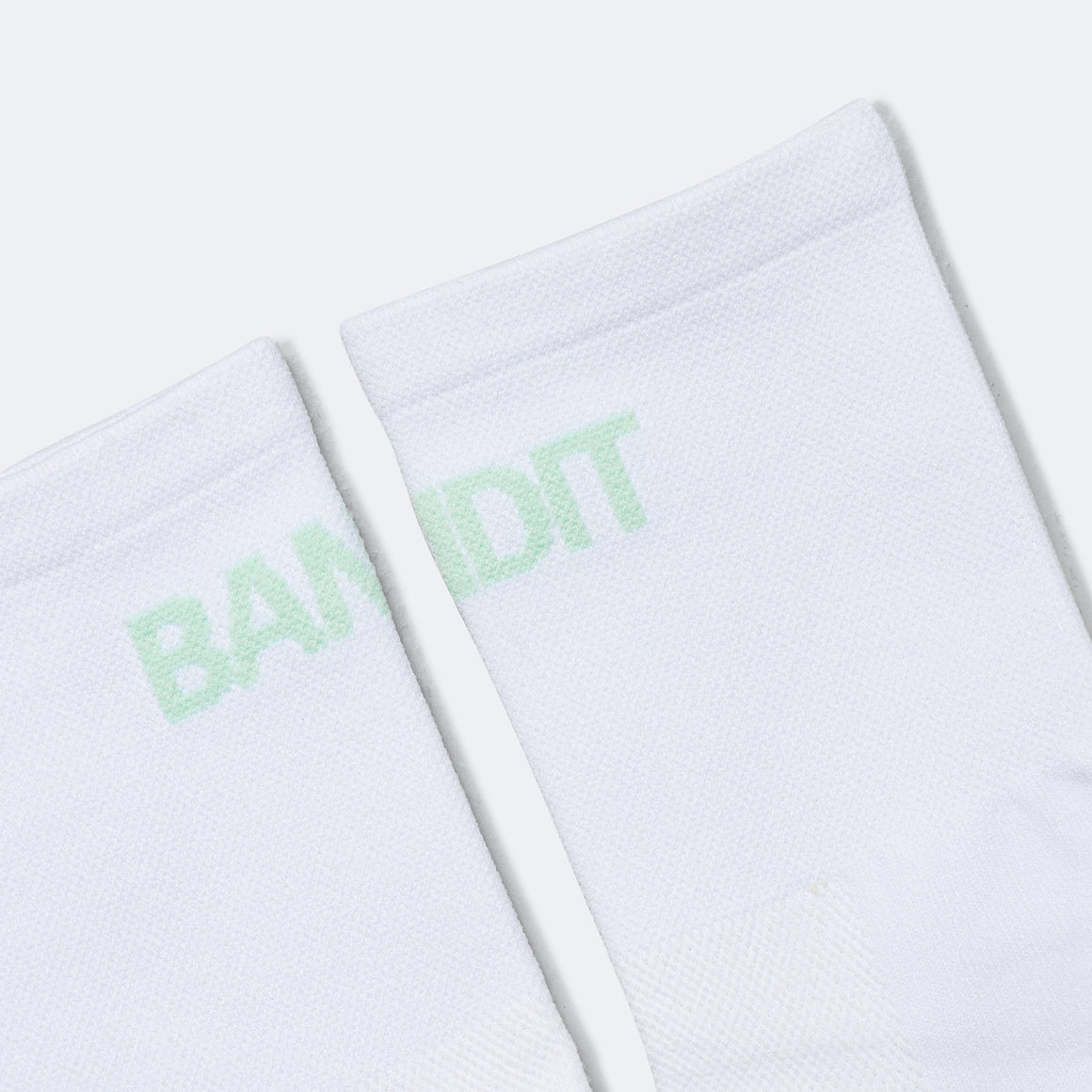 Bandit Running - Lite Run Socks 2 Pack - White/Minty Blue - Up There Athletics