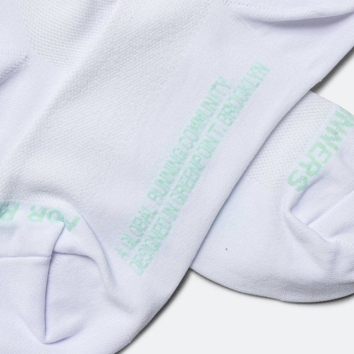 Bandit Running - Lite Run Socks 2 Pack - White/Minty Blue - Up There Athletics