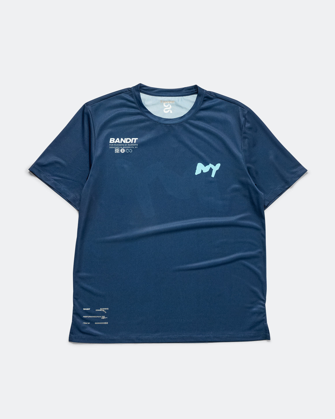 Bandit Running - Mens Drift NY Performance Tee - NY Navy - Up There Athletics
