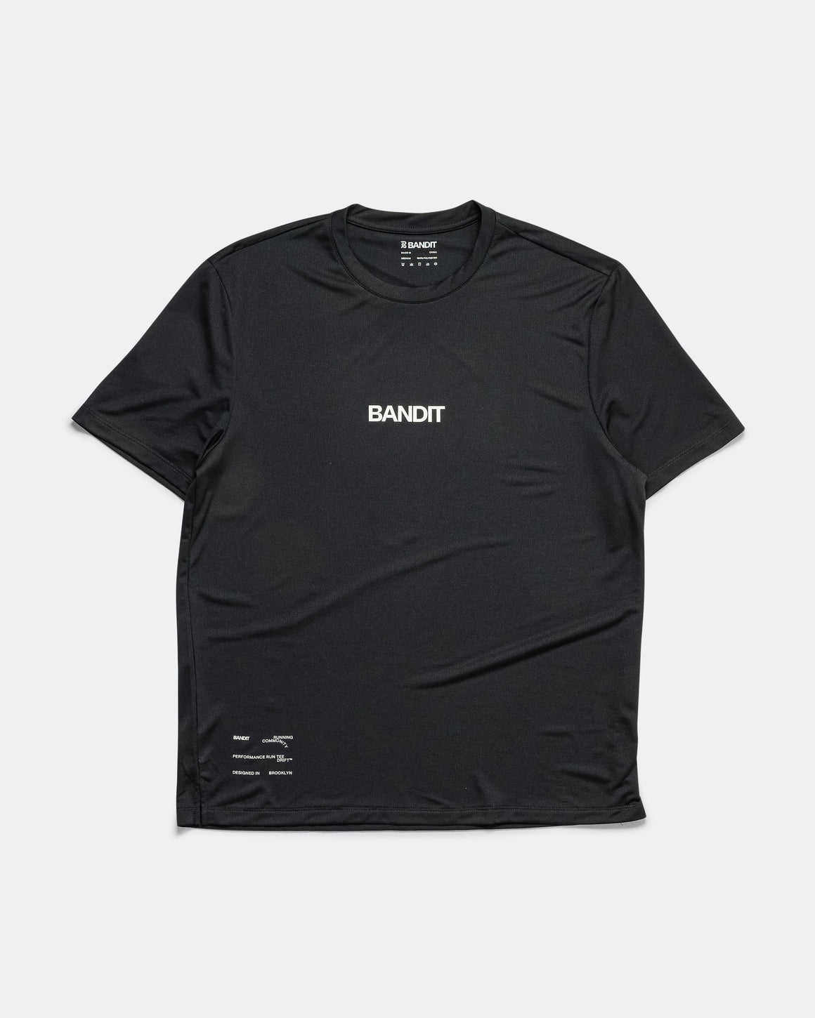 Bandit Running - Mens Drift Performance Training Tee - Black - Up There Athletics