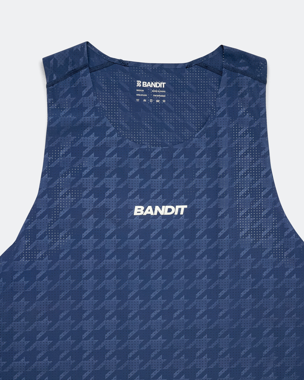 Bandit Running - Mens Embossed Vento Performance Singlet - NY Navy - Up There Athletics