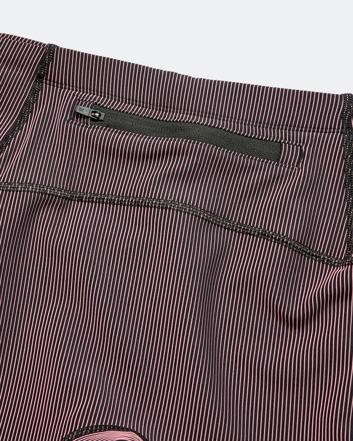 Bandit Running - Mens Striped Cadence 7 Pocket Half Tights - Black/Mauve - Up There Athletics