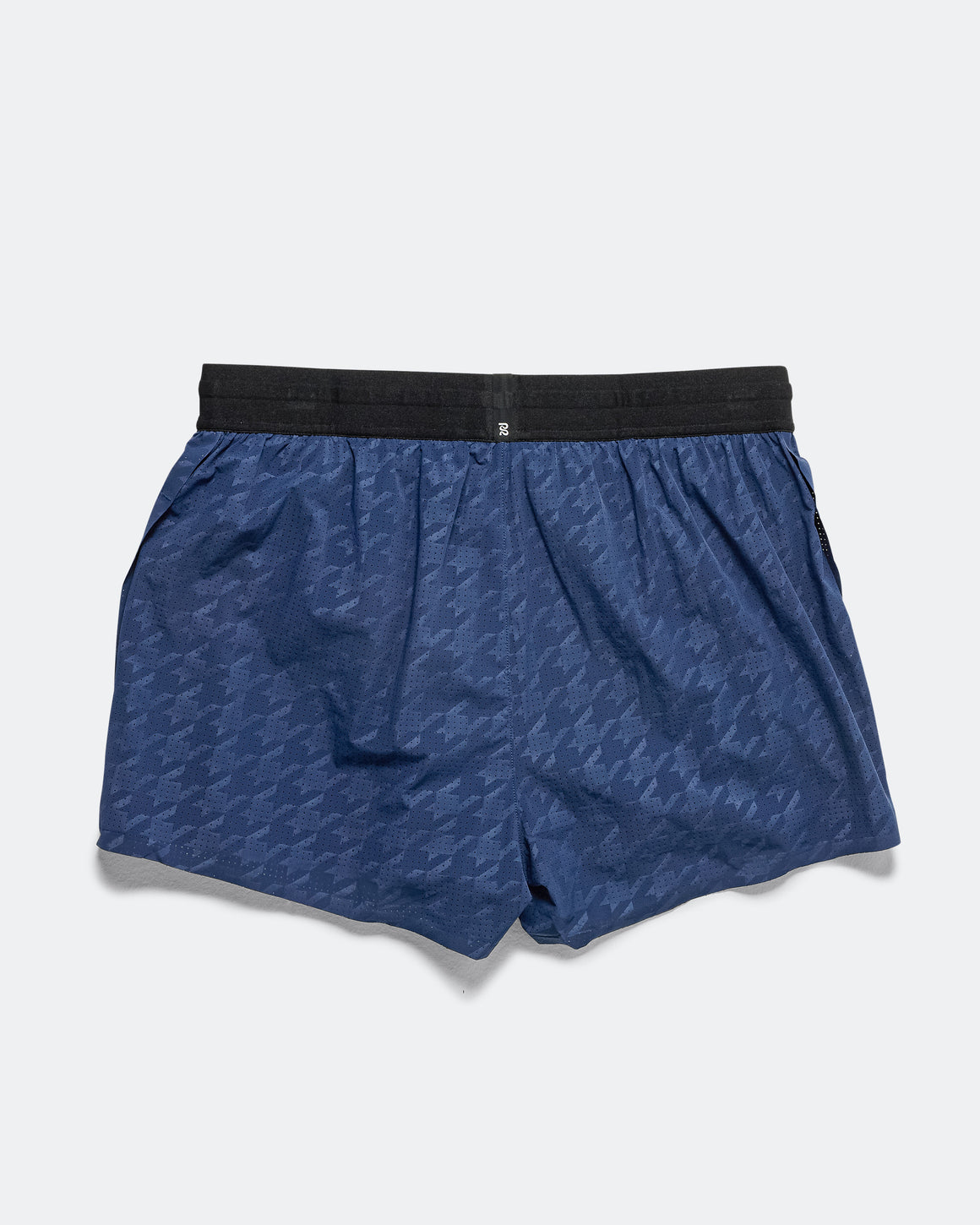 Bandit Running - Mens Vento 3in Split Shorts - Houndstooth NY Navy - Up There Athletics