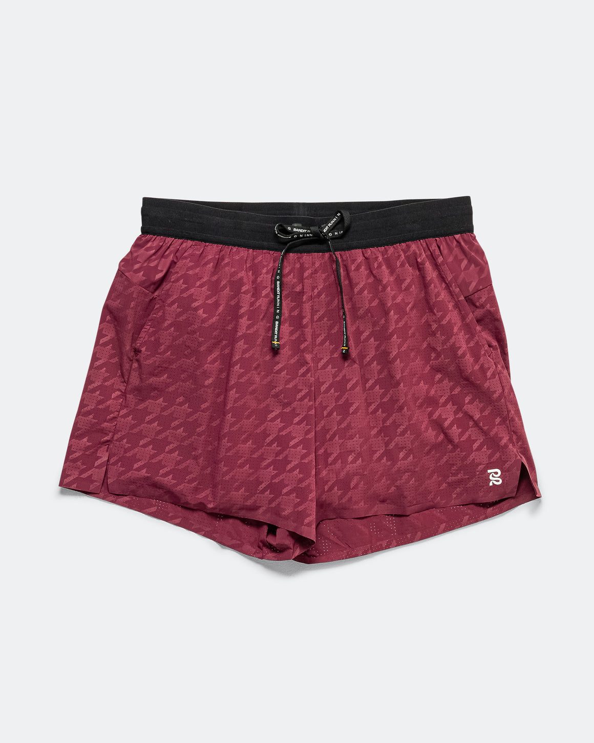 Bandit Running - Mens Vento 5in Split Shorts - Houndstooth Fig - Up There Athletics