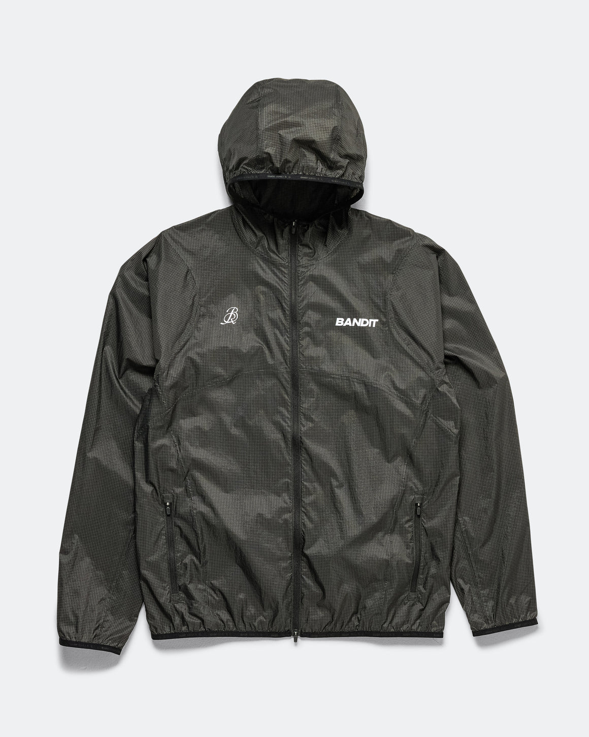 Bandit Running - Mens Windbreaker Jacket - Black - Up There Athletics