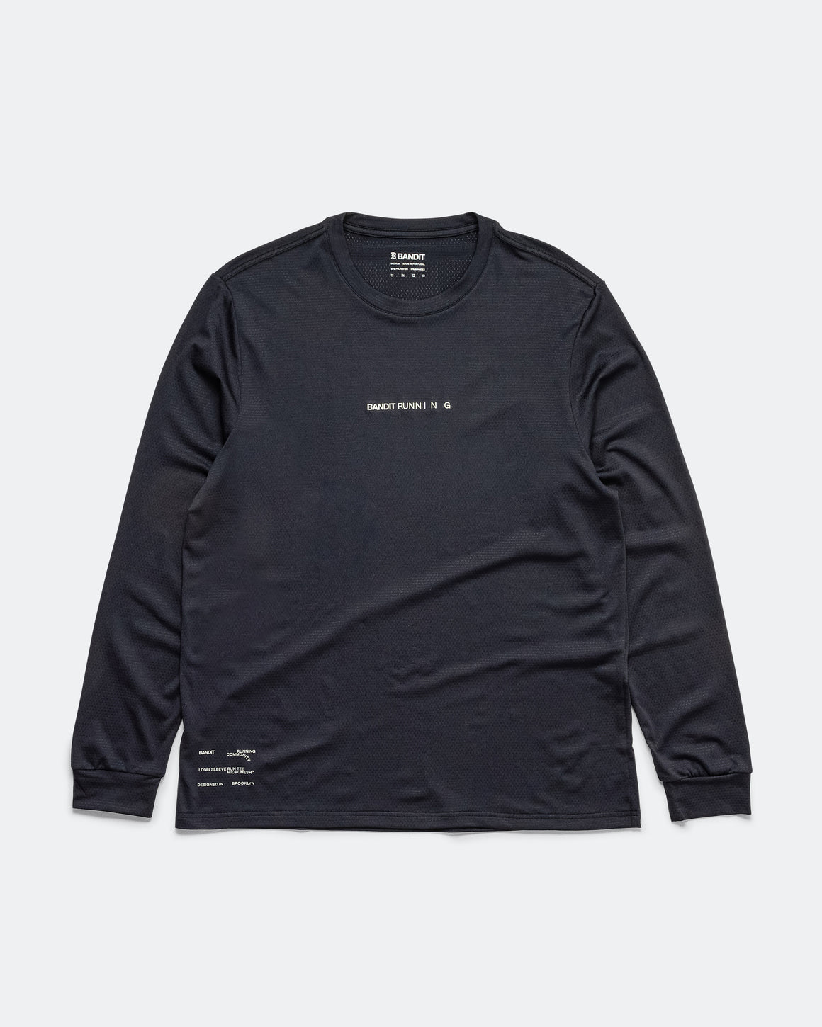 Bandit Running - Micromesh Long Sleeve Performance Tee - Black - Up There Athletics