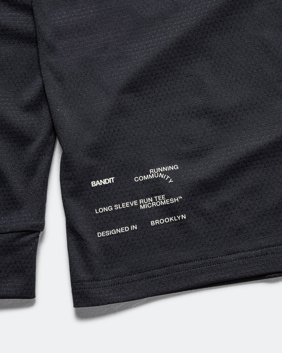 Bandit Running - Micromesh Long Sleeve Performance Tee - Black - Up There Athletics