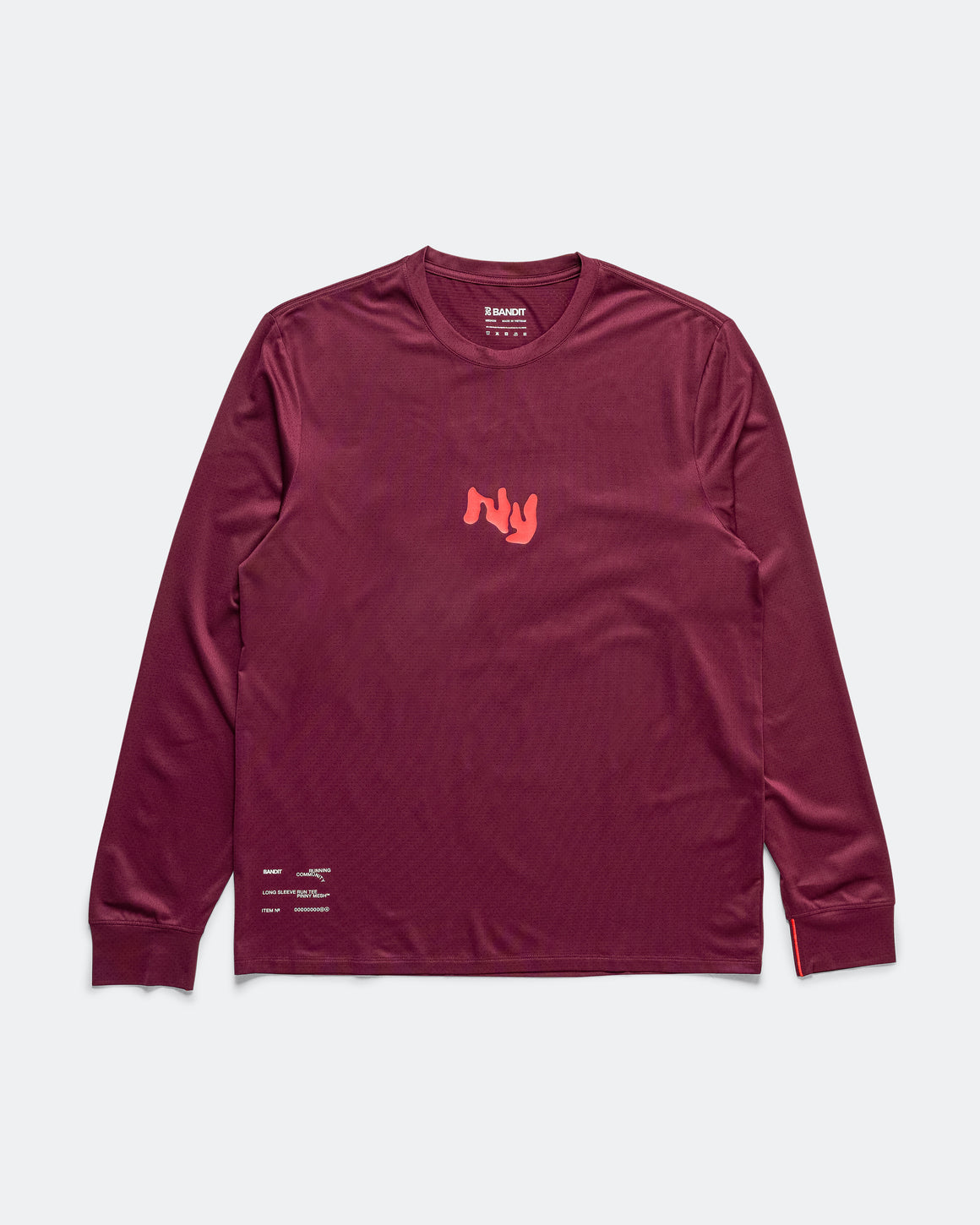 Bandit Running - NanoMesh Abstract Floral Long Sleeve - Fig - Up There Athletics
