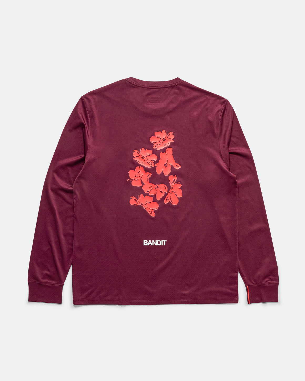 Bandit Running - NanoMesh Abstract Floral Long Sleeve - Fig - Up There Athletics