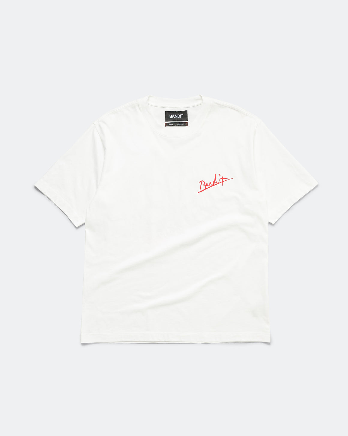 Bandit Running - Painted Flower Cotton Tee - White - Up There Athletics