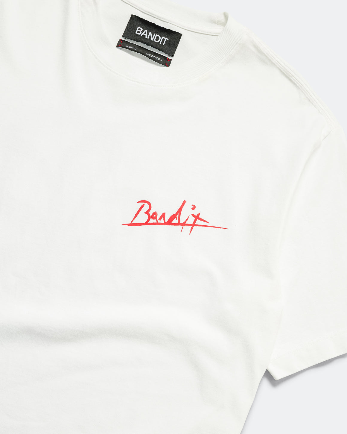 Bandit Running - Painted Flower Cotton Tee - White - Up There Athletics