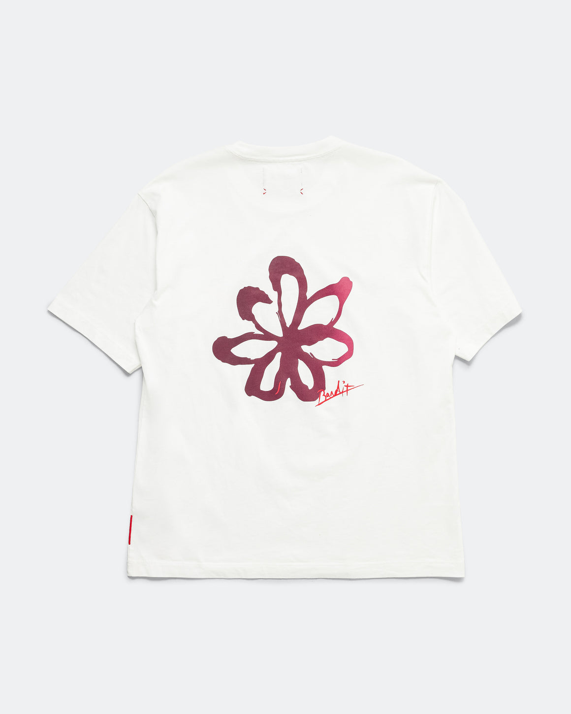 Bandit Running - Painted Flower Cotton Tee - White - Up There Athletics