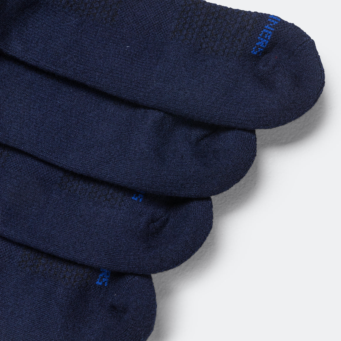 Bandit Running - 2 Pack Merino Wool Run Quarter Socks - NY Navy/Mazarine - Up There Athletics