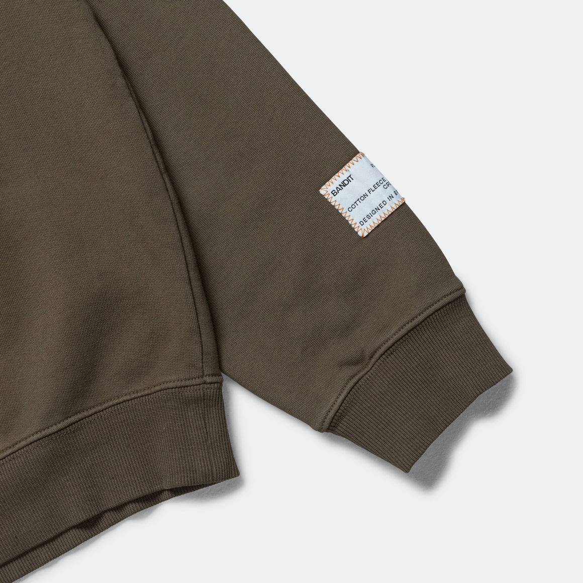 Bandit Running - Cotton Fleece Crewneck - Dark Fatigue - Up There Athletics