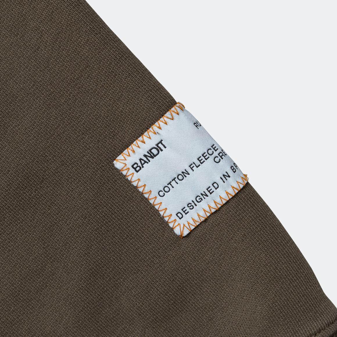 Bandit Running - Cotton Fleece Crewneck - Dark Fatigue - Up There Athletics