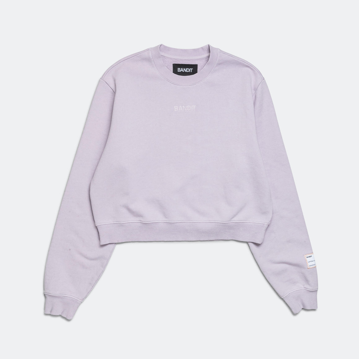 Bandit Running - Womens Cotton Fleece Cropped Crewneck - Thistle - Up There Athletics