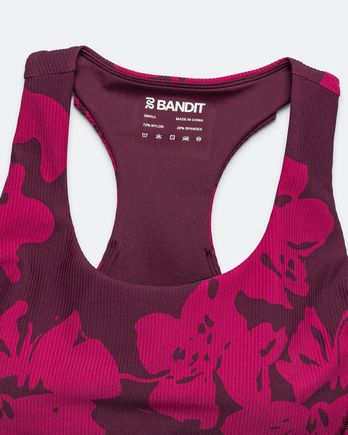 Bandit Running - Womens Cadence Scoop Neck Run Bra - Fig/Berry-Abstract Floral - Up There Athletics