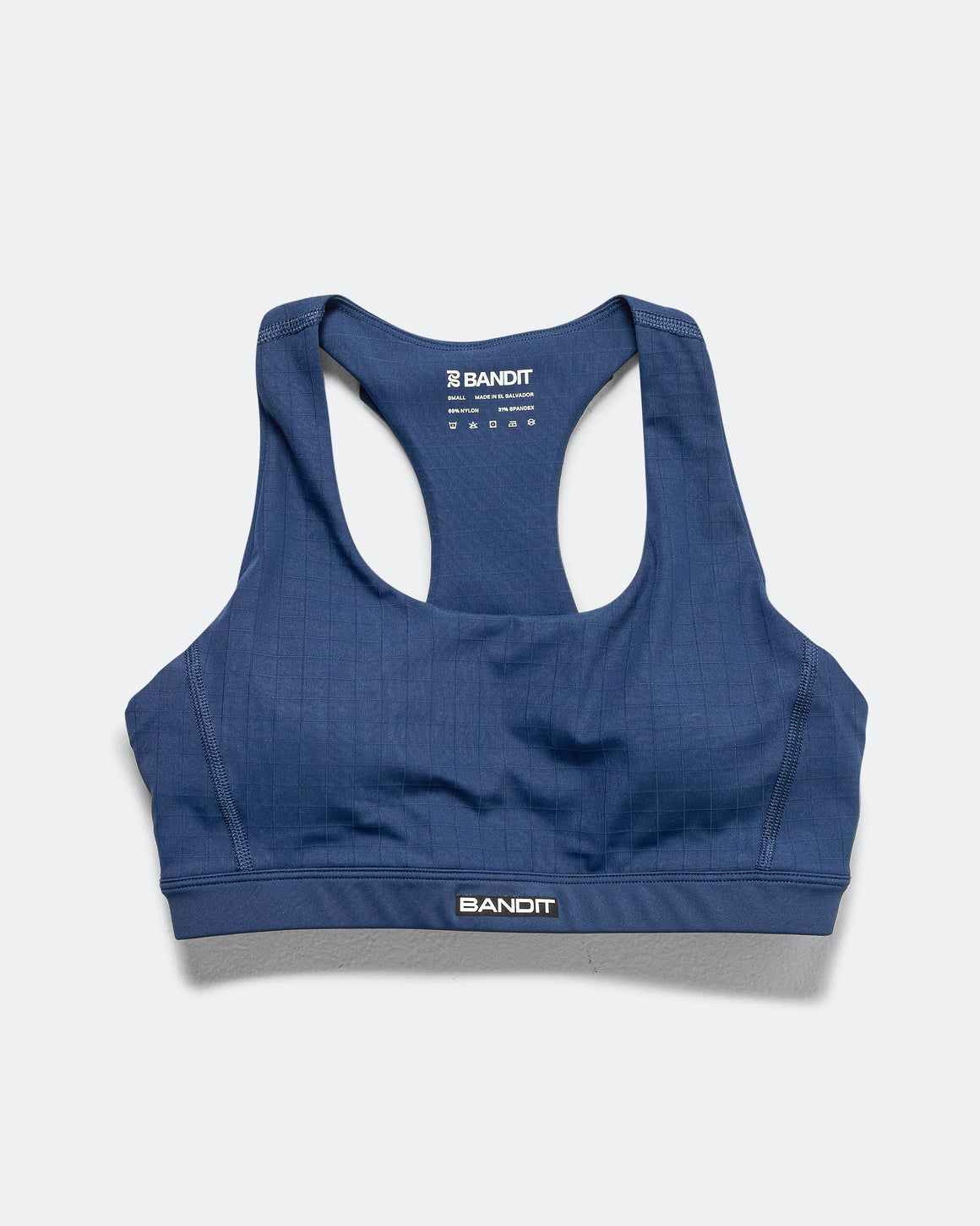 Bandit Running - Womens Gridlock Scoop Neck Run Bra - NY Navy - Up There Athletics