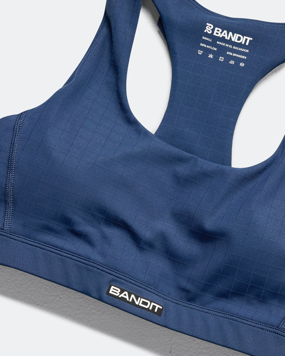Bandit Running - Womens Gridlock Scoop Neck Run Bra - NY Navy - Up There Athletics