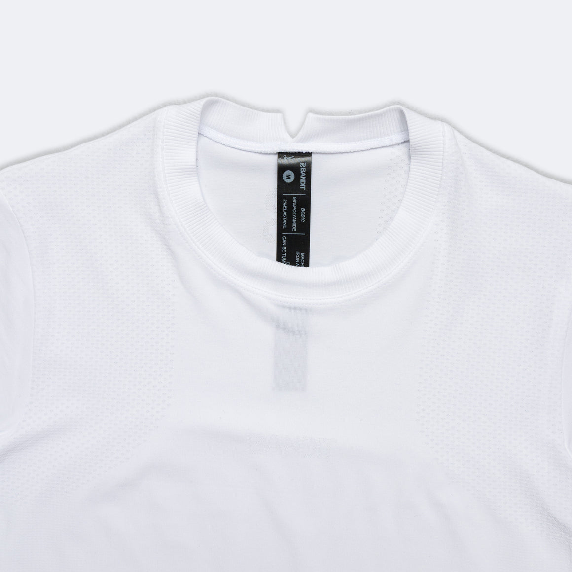 Bandit Running - Womens Mercury Seamless Crop Tee - White - Up There Athletics
