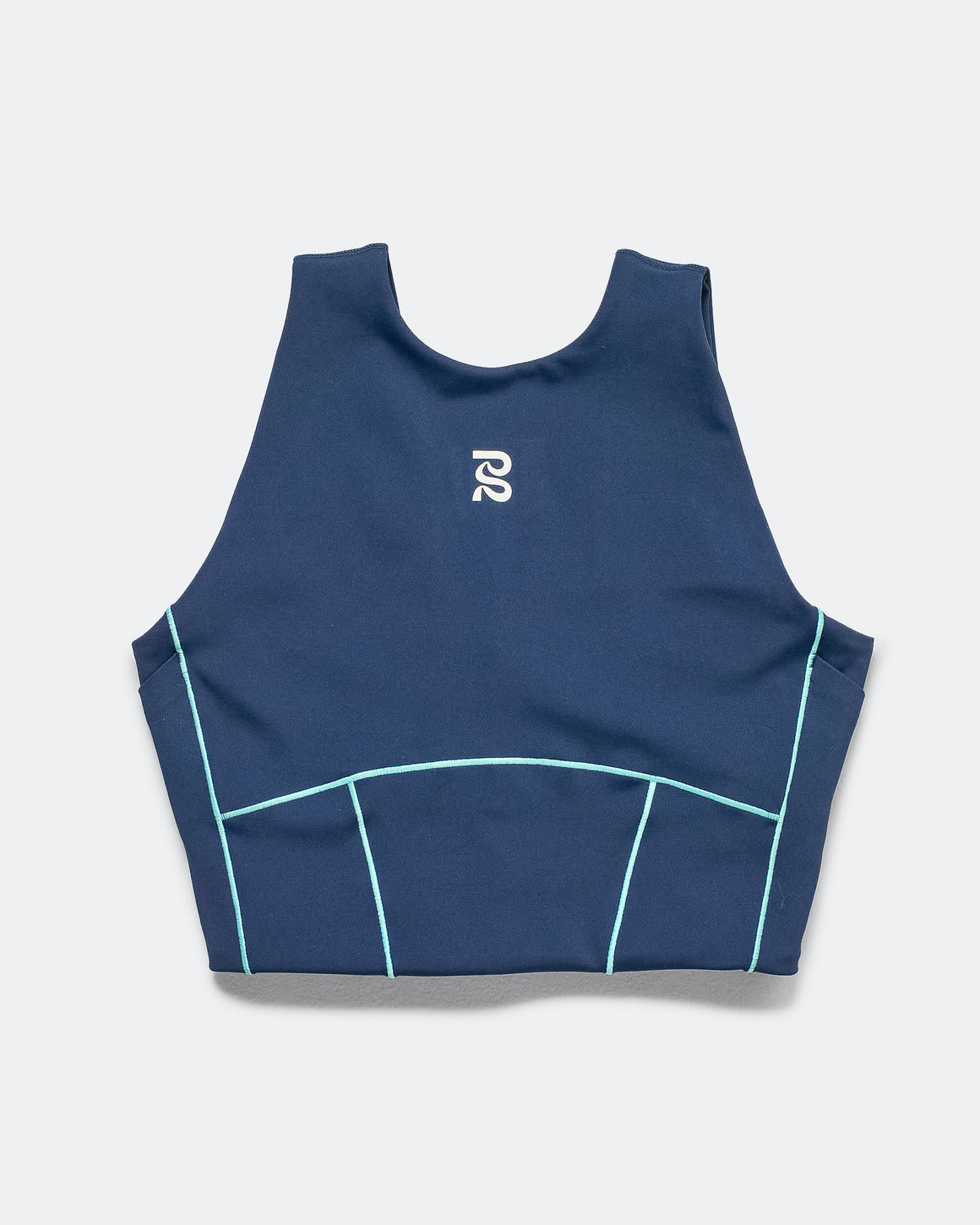 Bandit Running - Womens Stamina Pop Stitch Race Crop - NY Navy/Vintage Blue - Up There Athletics