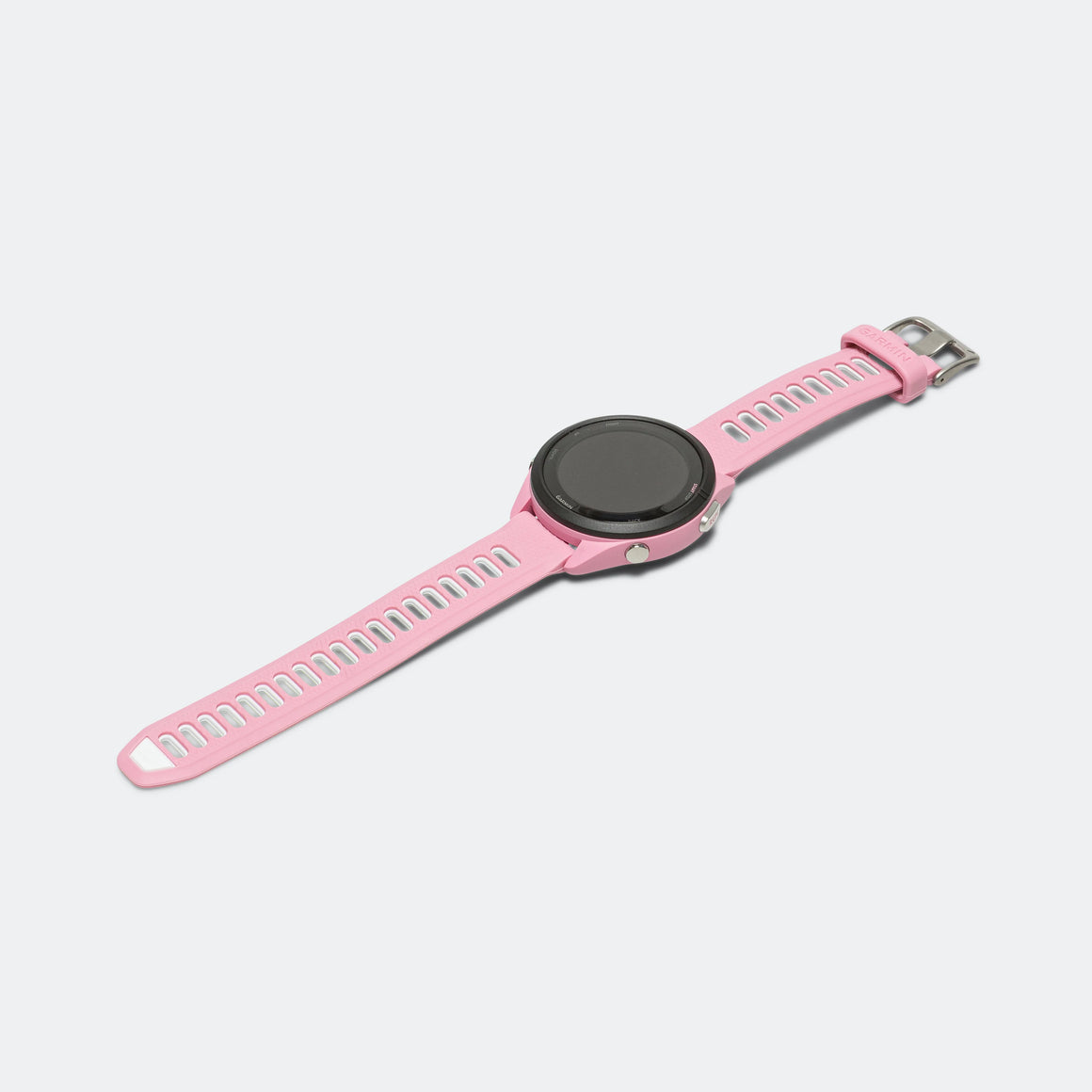 Garmin - Forerunner 265S - Black Bezel w/Light Pink Case & Light Pink/Powder Grey Silicone Band - Up There Athletics