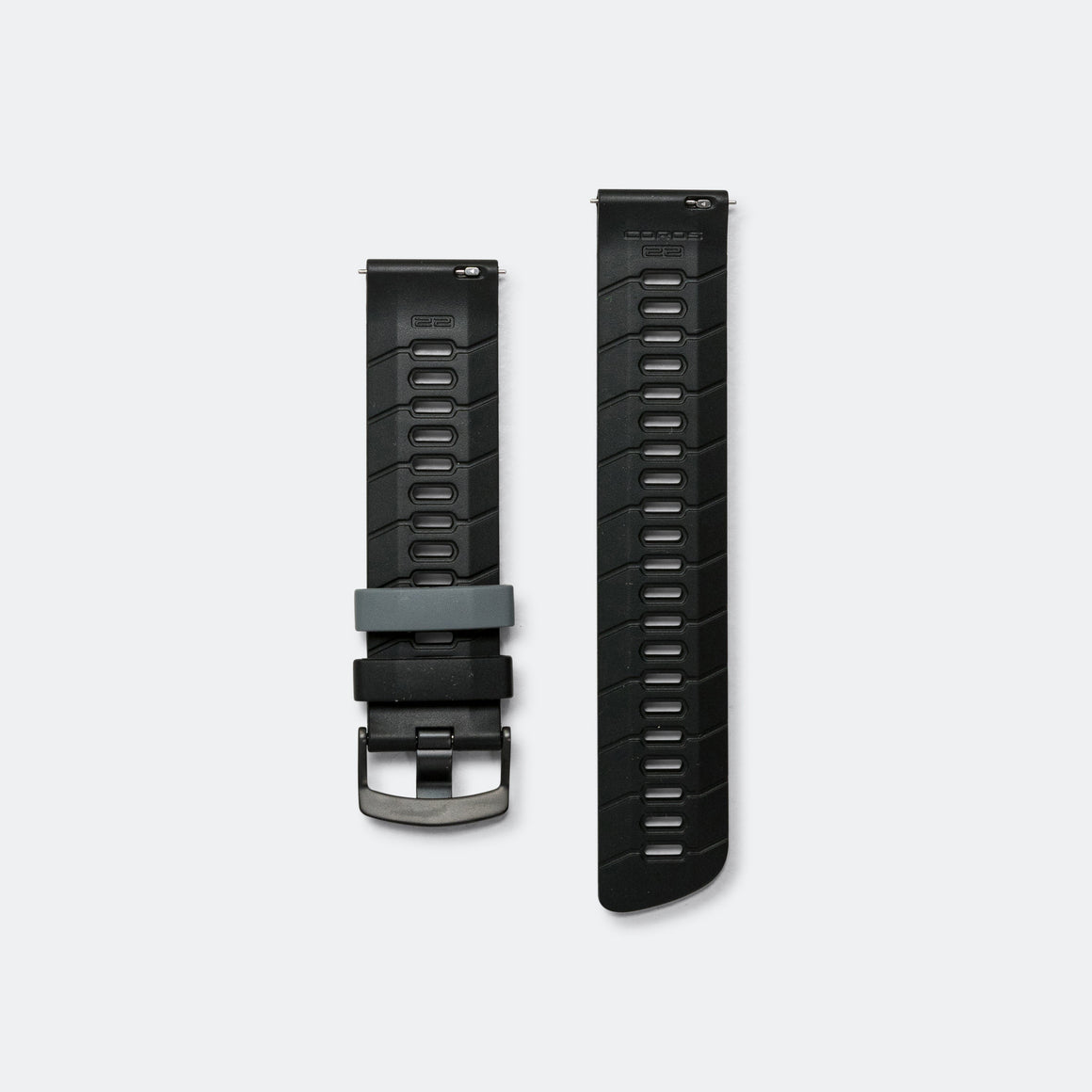 Coros - 22mm Silicon Band - Black - Up There Athletics