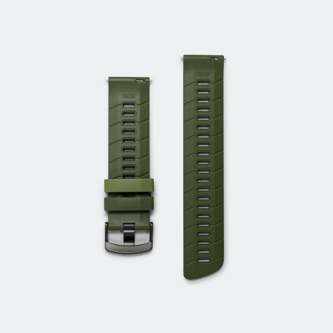 Coros - 22mm Silicon Band - Green - Up There Athletics