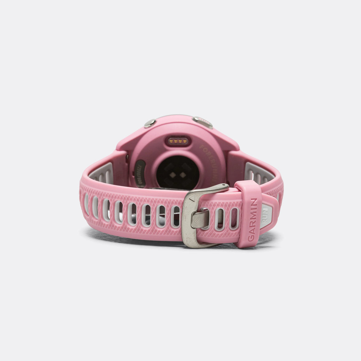 Garmin - Forerunner 265S - Black Bezel w/Light Pink Case & Light Pink/Powder Grey Silicone Band - Up There Athletics
