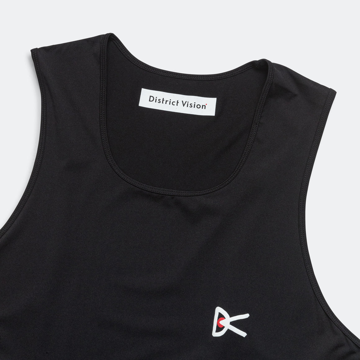 District Vision - Mens Panelled Mesh Singlet - Black - Up There Athletics