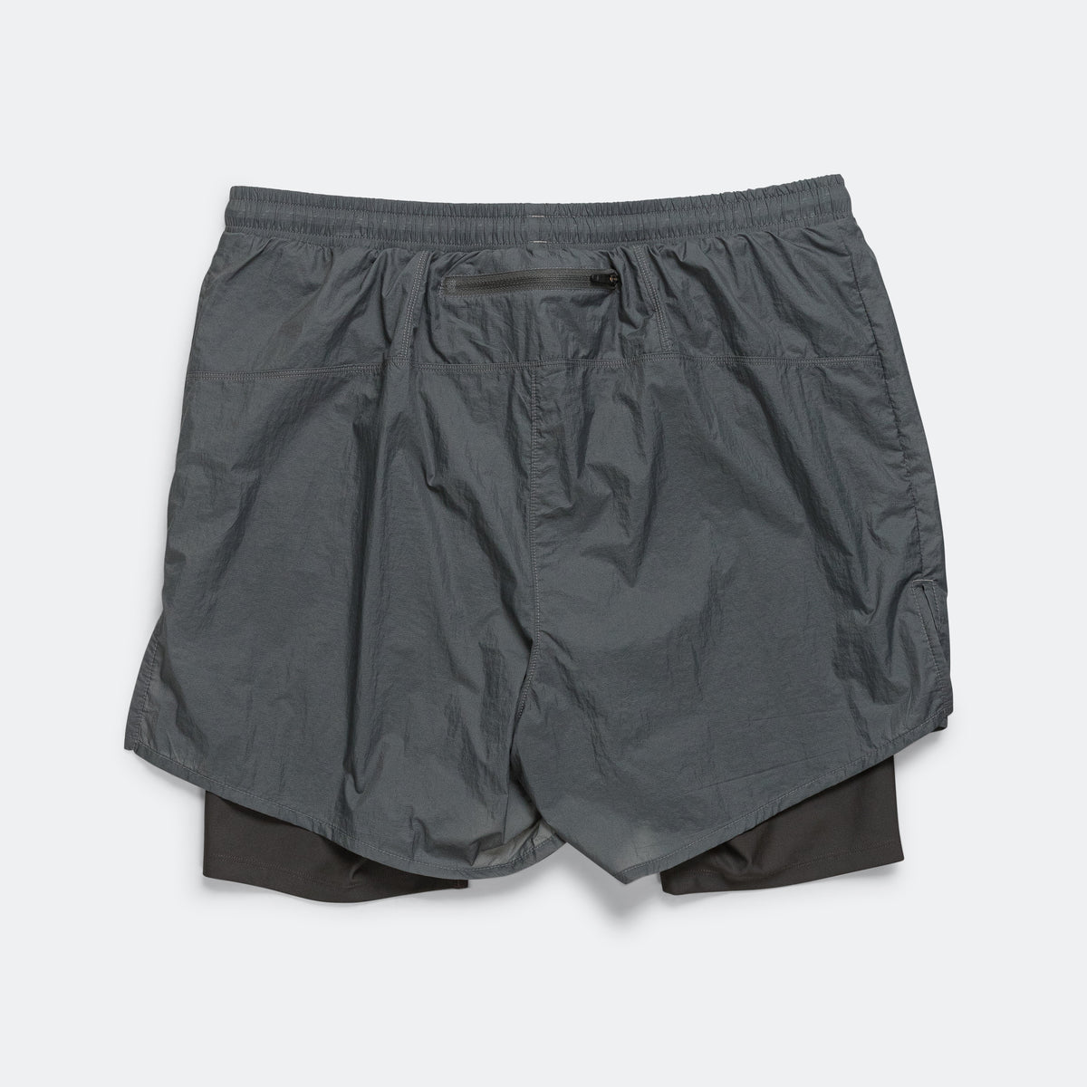 District Vision Mens Ripstop Layered Trail Shorts - Charcoal/Slate