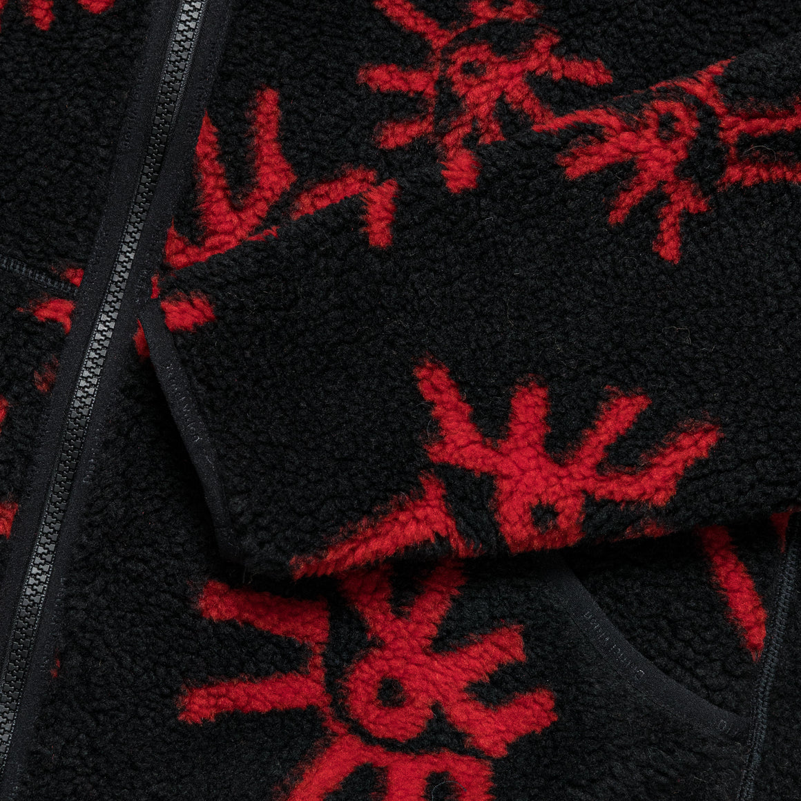 District Vision - Mens Full Zip Pile Fleece - Red Visions - Up There Athletics