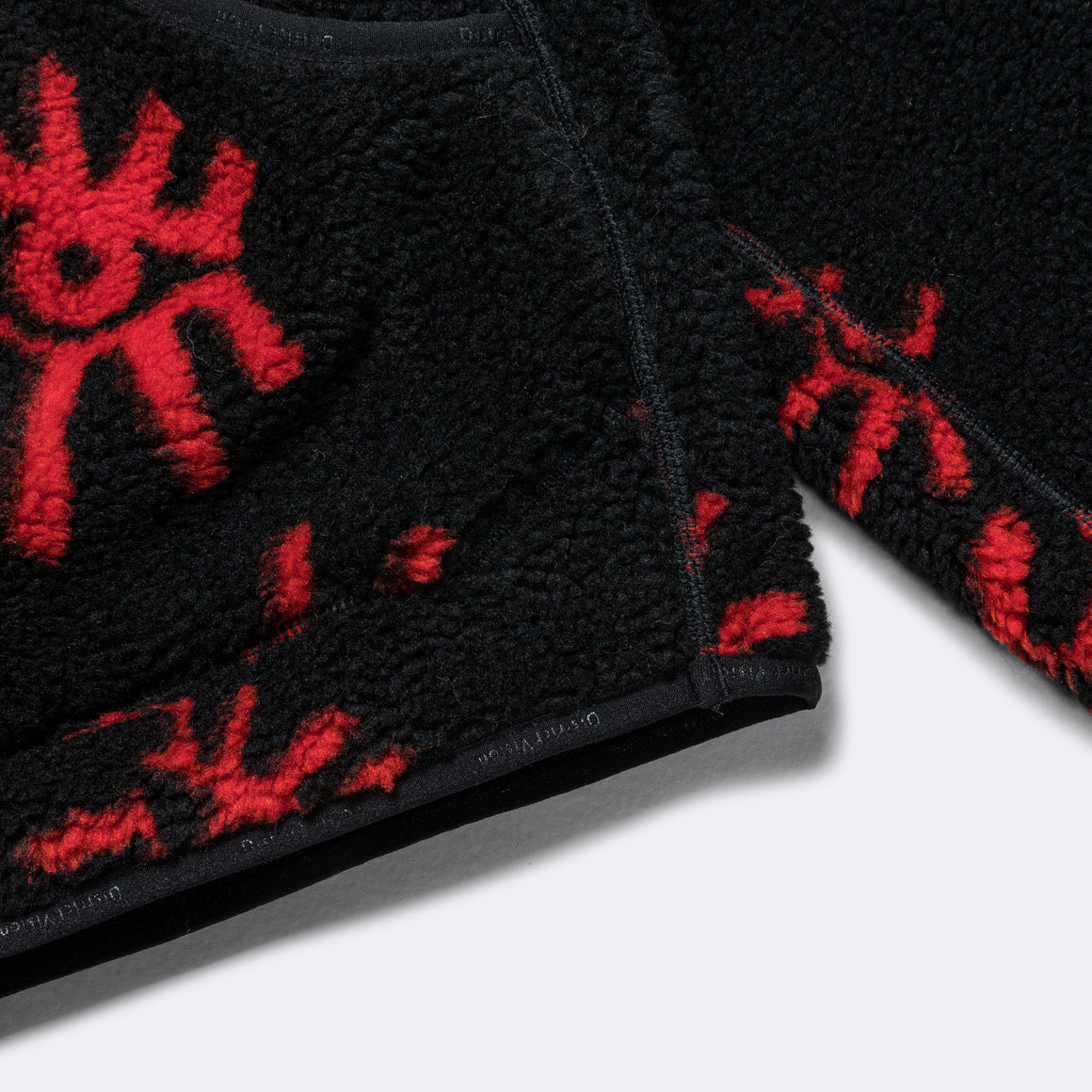 District Vision - Mens Full Zip Pile Fleece - Red Visions - Up There Athletics