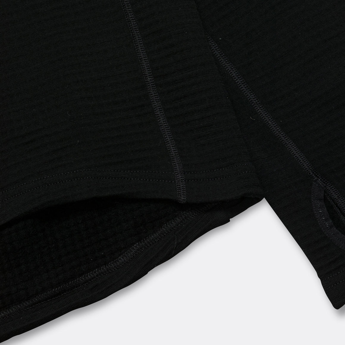 District Vision - Mens Half-Zip Merino Grid Fleece - Black - Up There Athletics