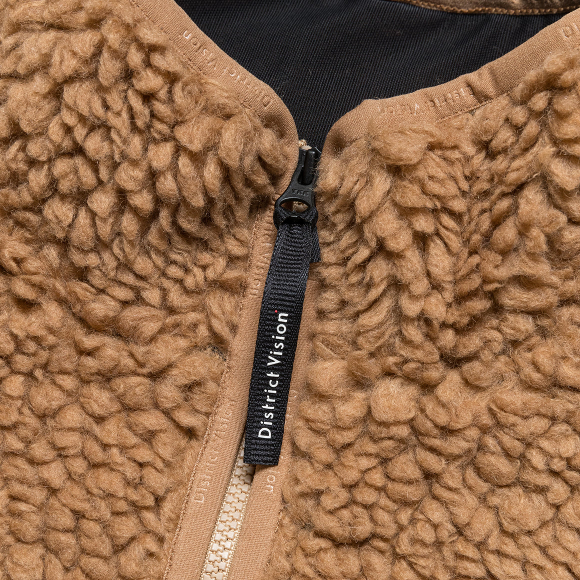District Vision - Mens Heavyweight Half-Zip Pile Fleece - Sand - Up There Athletics