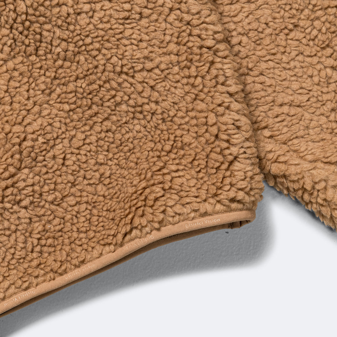 District Vision - Mens Heavyweight Half-Zip Pile Fleece - Sand - Up There Athletics