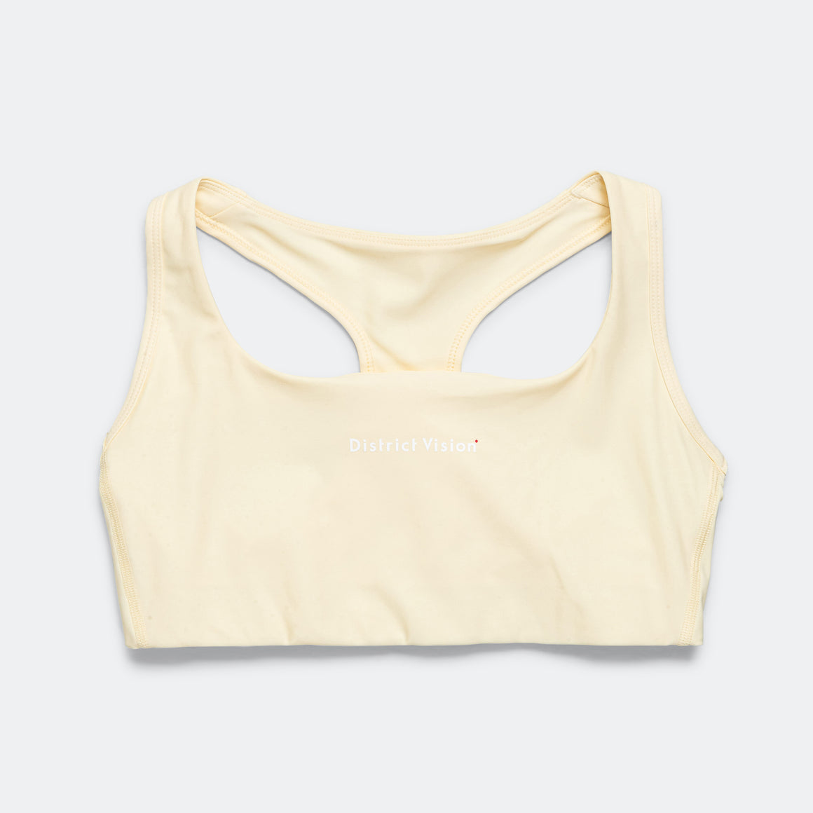 District Vision - Womens Twin Layer Medium Support Bra - Chamomile - Up There Athletics