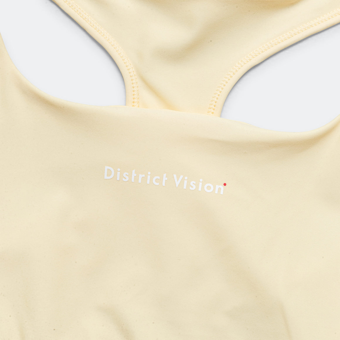 District Vision - Womens Twin Layer Medium Support Bra - Chamomile - Up There Athletics