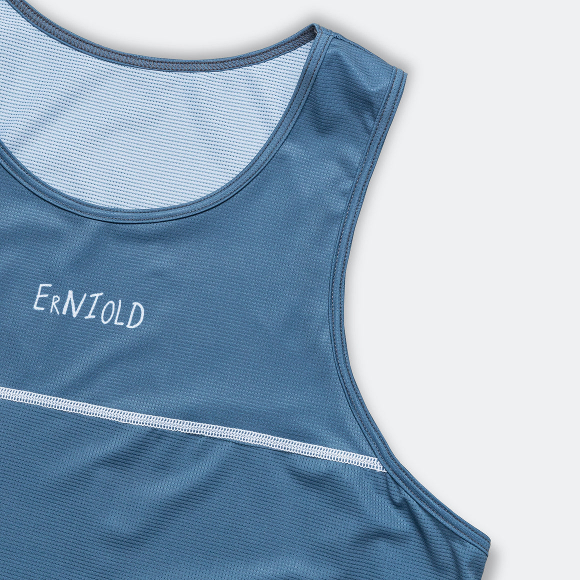 Erniold - Mens Race Singlet - Blue Steel - Up There Athletics