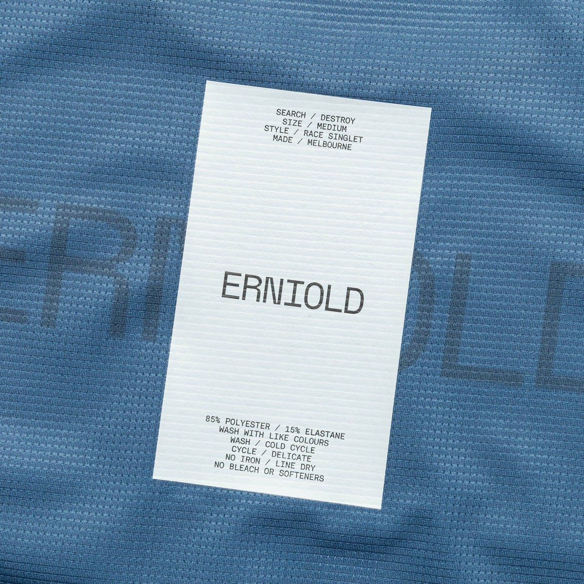 Erniold - Mens Race Singlet - Blue Steel - Up There Athletics